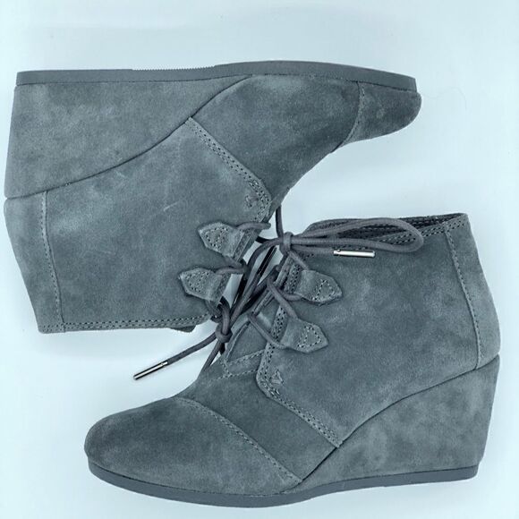 Toms Kala Suede Booties - Gray SZ US 6 - Picture 3 of 4